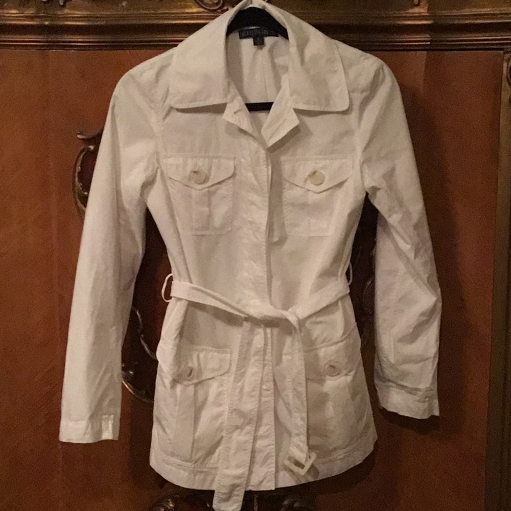 Lafayette 148 White Safari Jacket